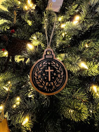 cross with bow ornament